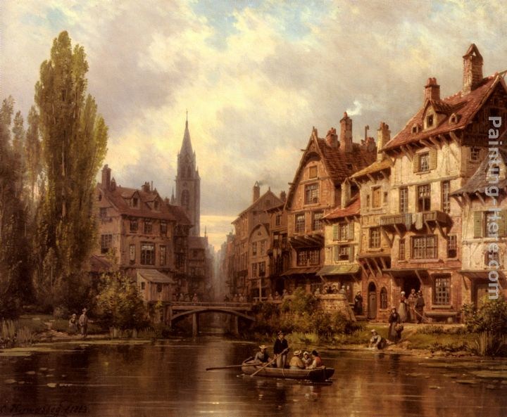 Charles Euphrasie Kuwasseg Promenade En Bateau